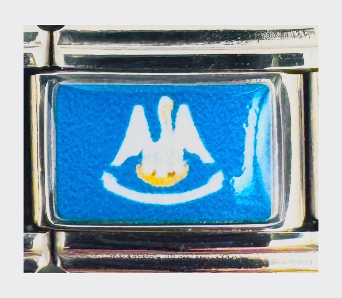 Louisiana state flag Italian charm