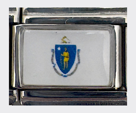 Massachusetts state flag Italian charm