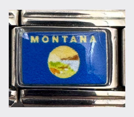 Montana state flag Italian charm