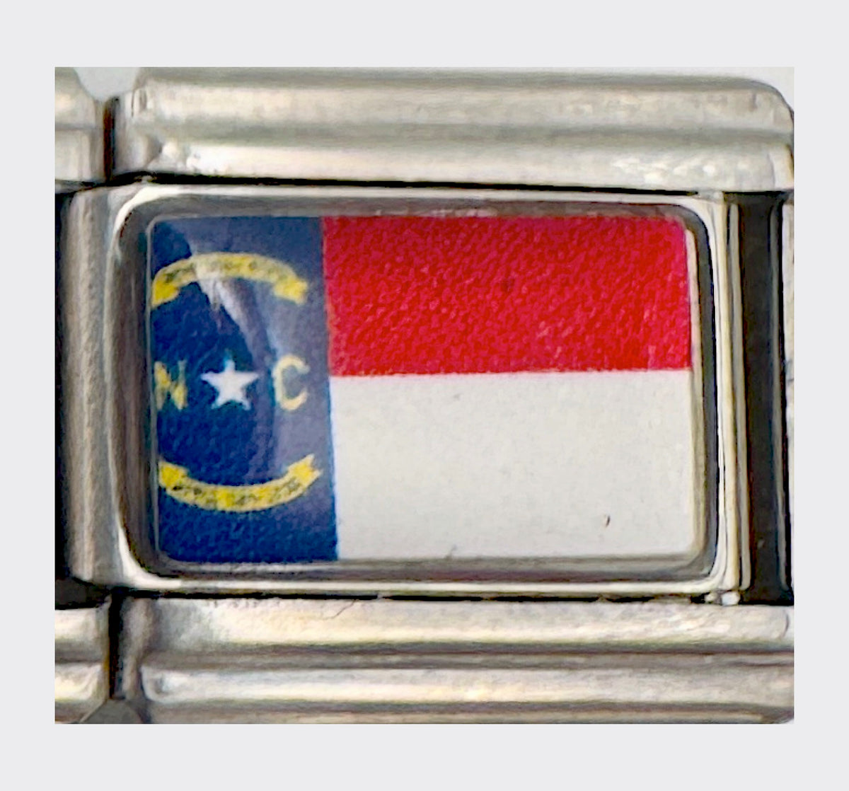 North Carolina state flag Italian charm