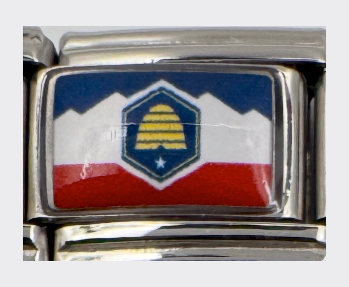 Utah state flag Italian charm