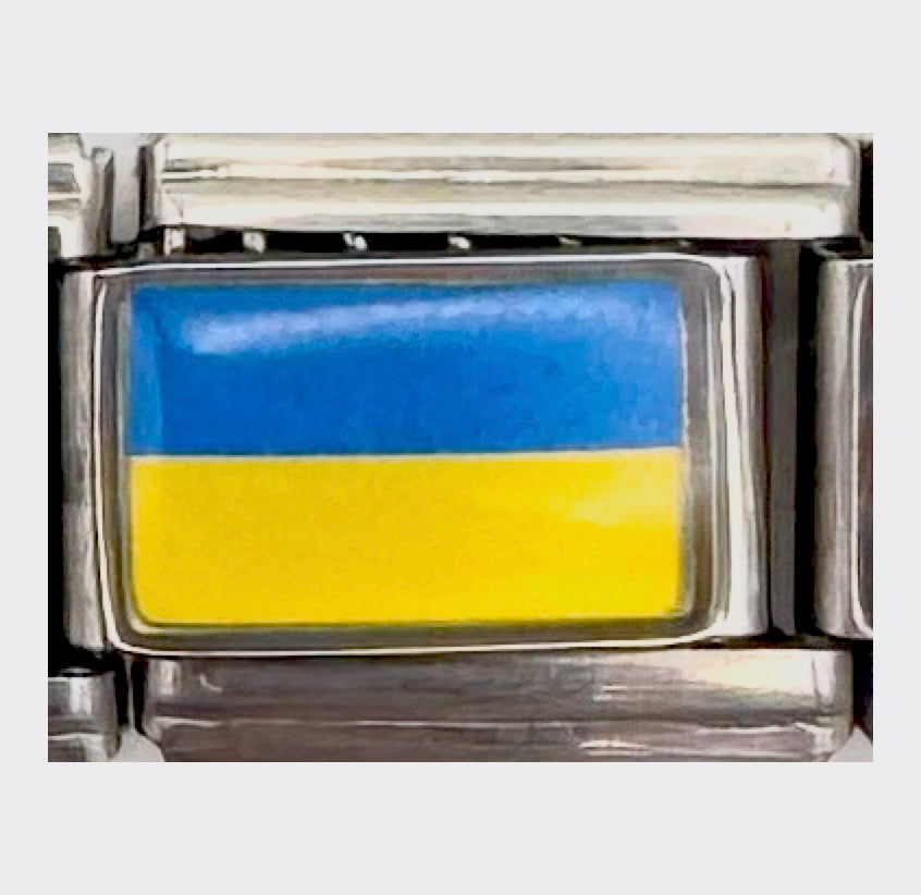 Ukraine flag Italian charm