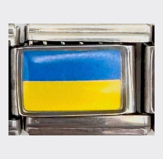 Ukraine flag Italian charm