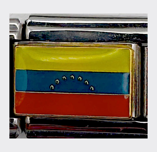 Venezuela Flag stars Italian charm link