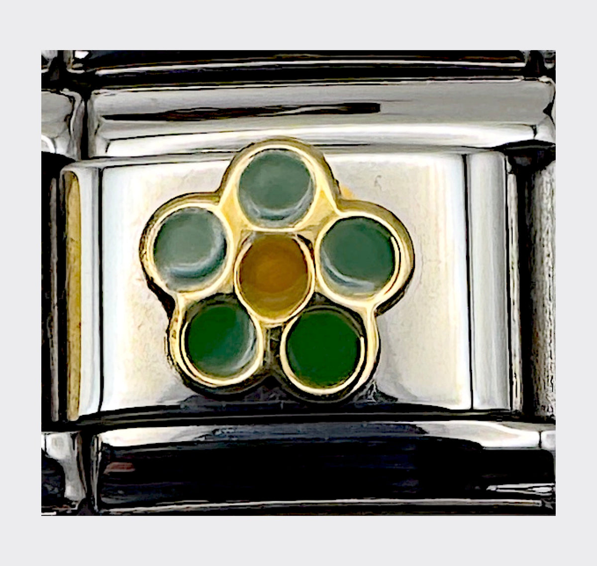 Flower Italian Charm (Green)