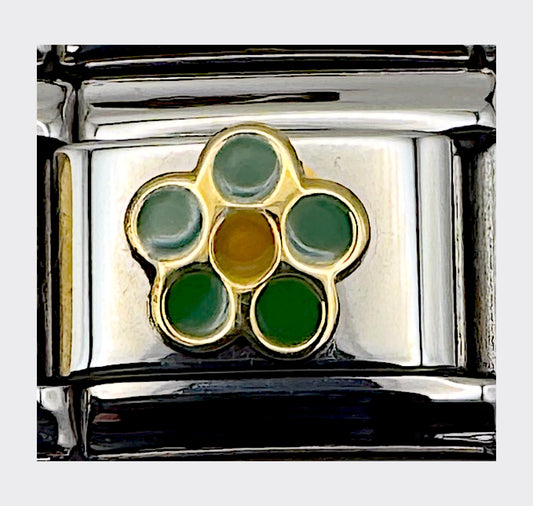 Flower Italian Charm (Green)