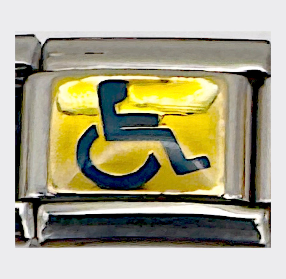 Accessibility wheelchair Italian charm link