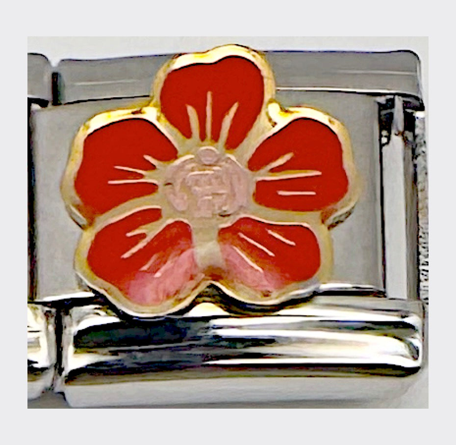 Hibiscus Flower Italian charm link
