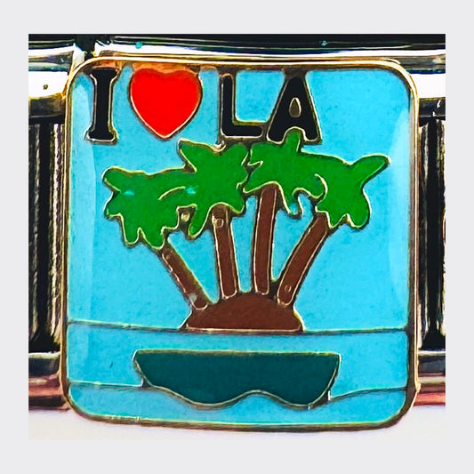I Heart LA Italian Charm