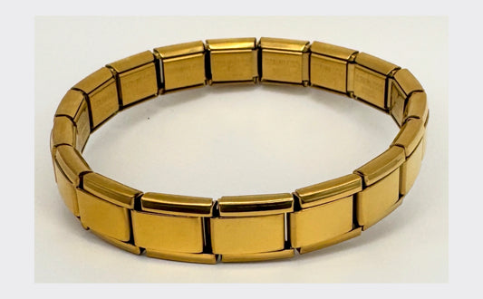 Italian Charm Bracelet - Gold Stainless Steel