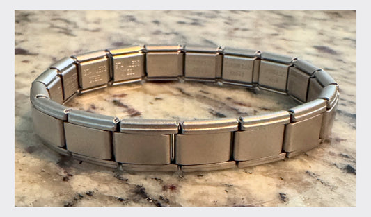 Italian Charm Bracelet - Matte Stainless Steel