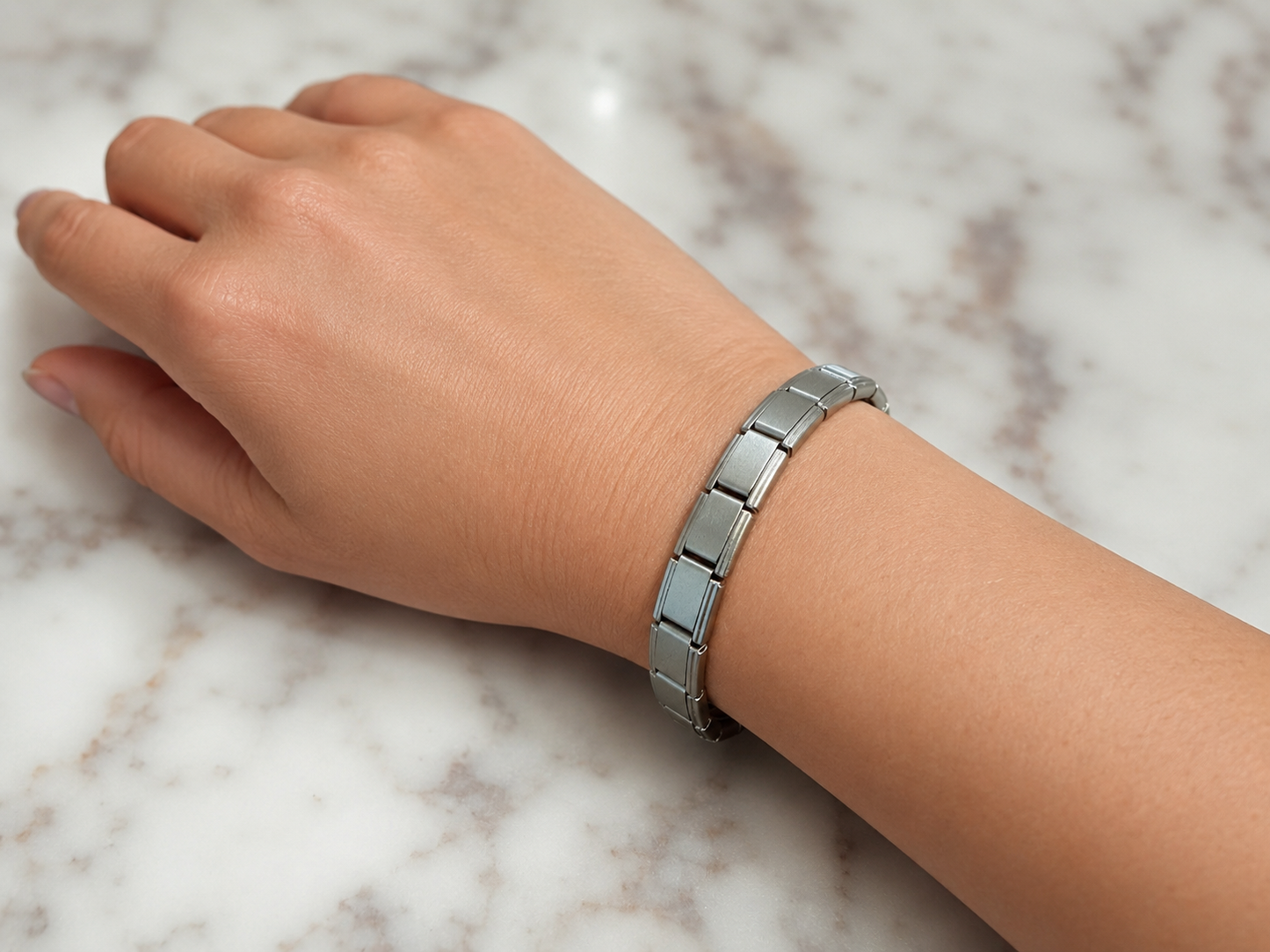 Italian Charm Bracelet - Matte Stainless Steel