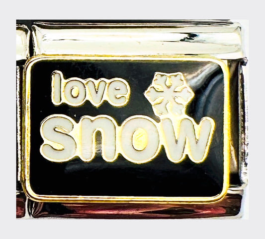 Love Snow Italian Charm