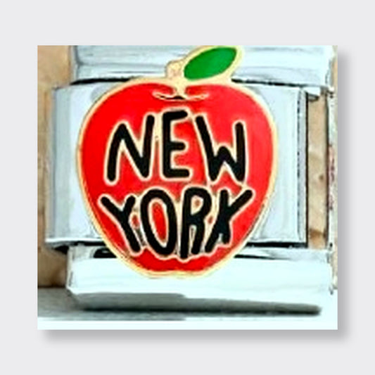 New York Big Apple Italian charm link