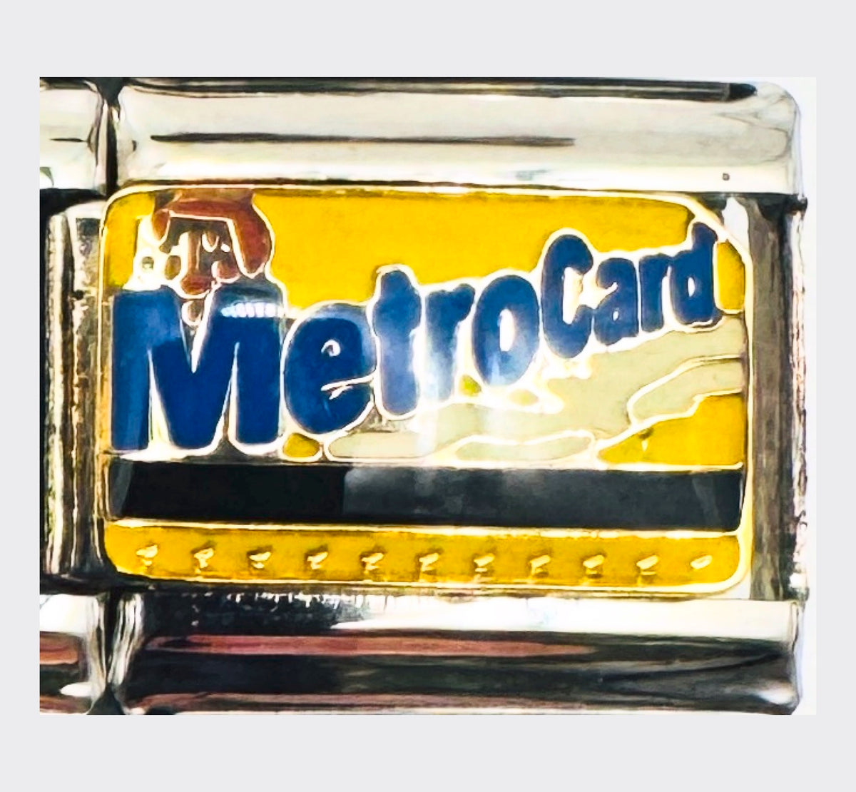 New York Metro Card Italian Charm