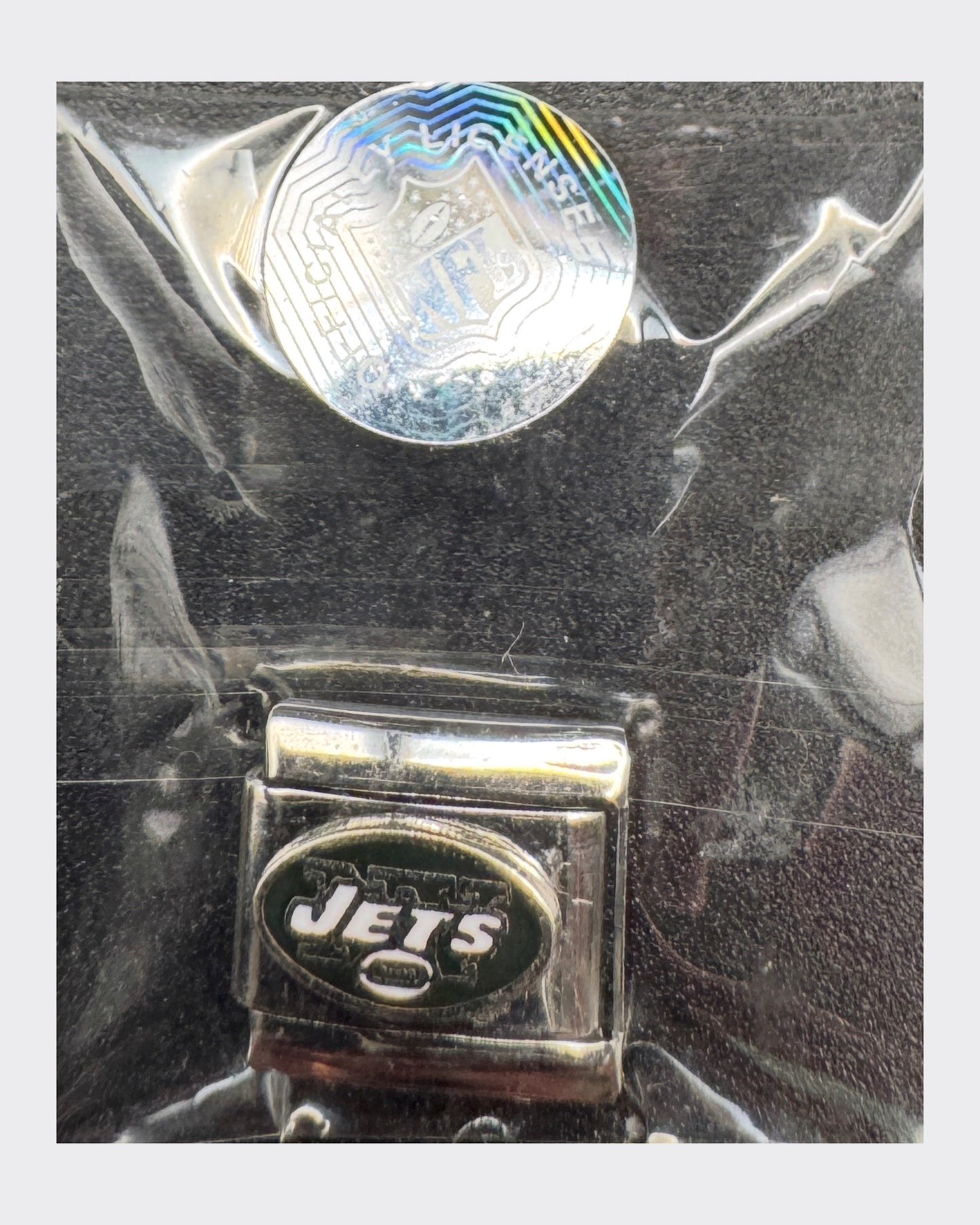 Vintage NFL New York Jets Italian charm, sealed in original packaging
