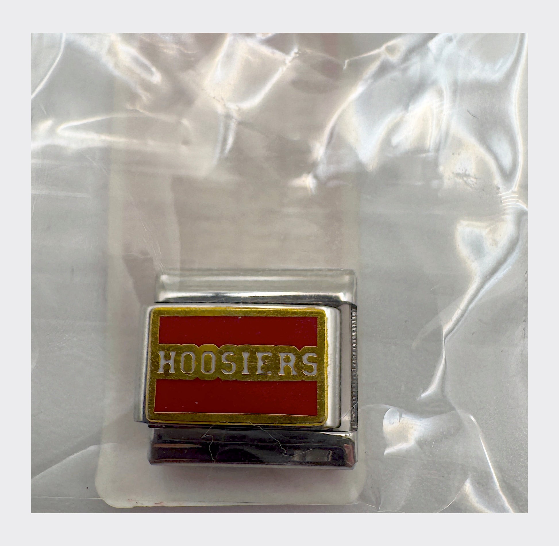 Vintage NCAA Indiana Hoosiers Italian charm, sealed in original packaging