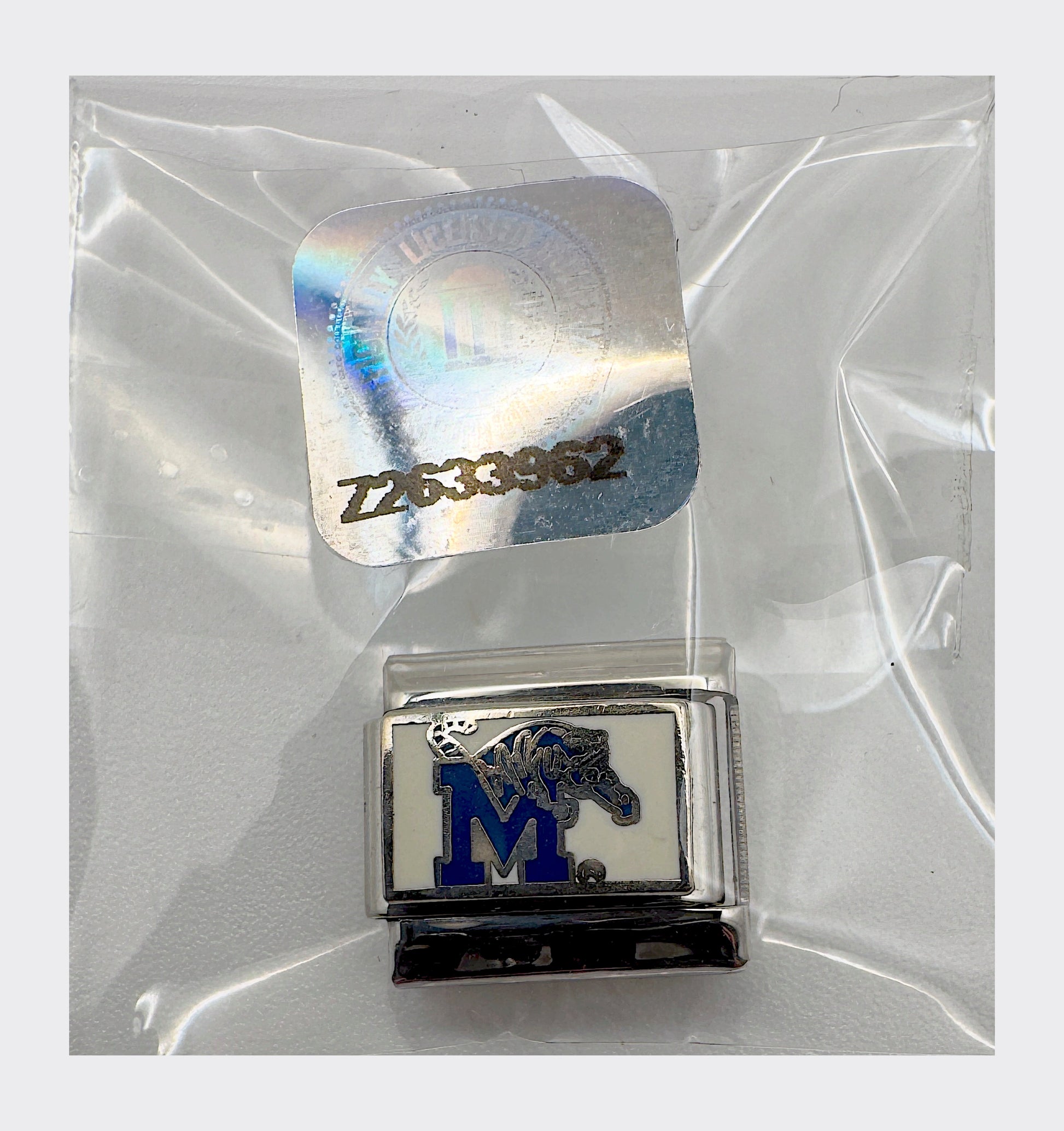 Vintage NCAA Memphis Tigers Italian charm, sealed in original packaging
