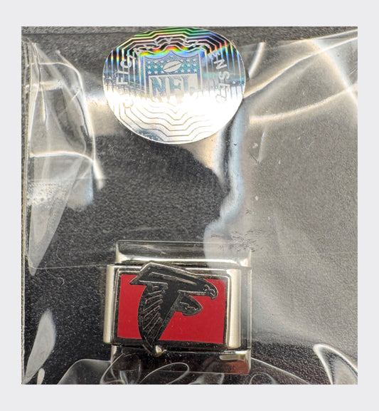 Vintage NFL Atlanta Falcons full-design Italian charm, sealed in original packaging
