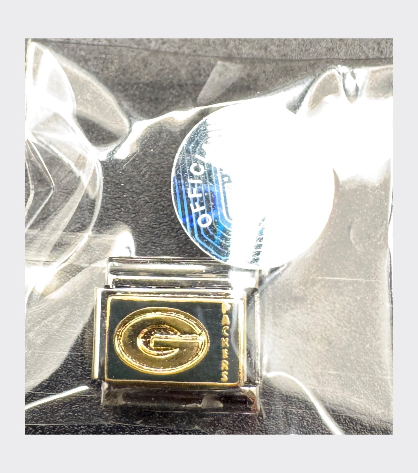 Vintage NFL Green Bay Packers Italian charm, sealed in original packaging