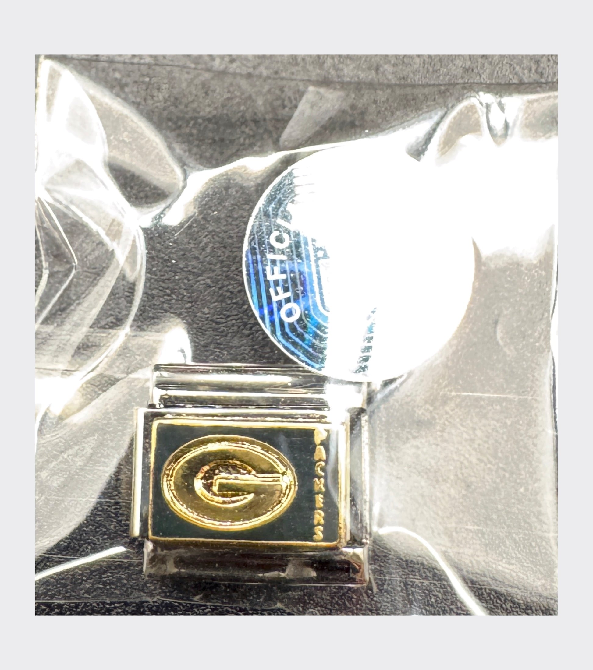 Vintage NFL Green Bay Packers Italian charm, sealed in original packaging