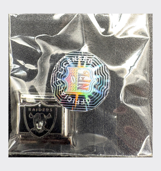 Vintage NFL Las Vegas Raiders shield-design Italian charm, sealed in original packaging