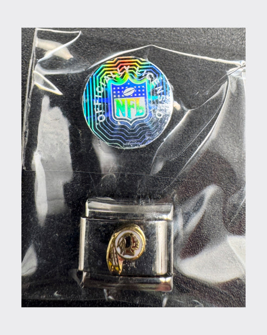Vintage NFL Washington 1983-2020 logo Italian charm, sealed in original packaging