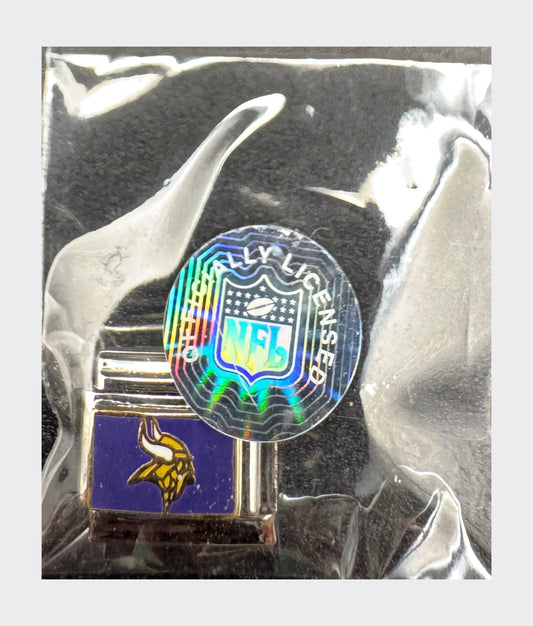 Vintage NFL Minnesota Vikings Italian charm, sealed in original packaging