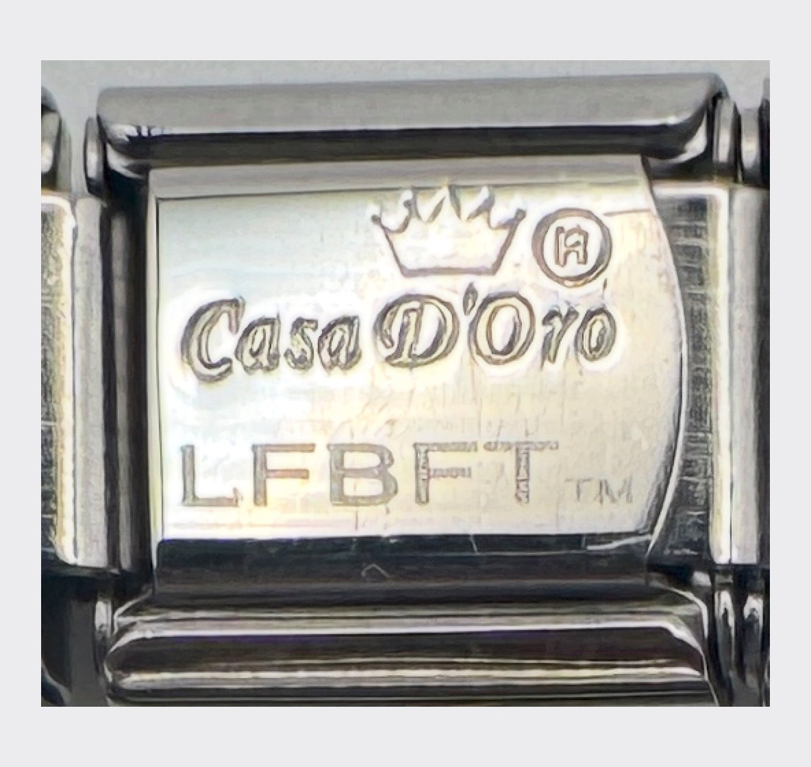 Vintage Casa d'Oro Wizard of Oz Lion Italian Charm - back stamp