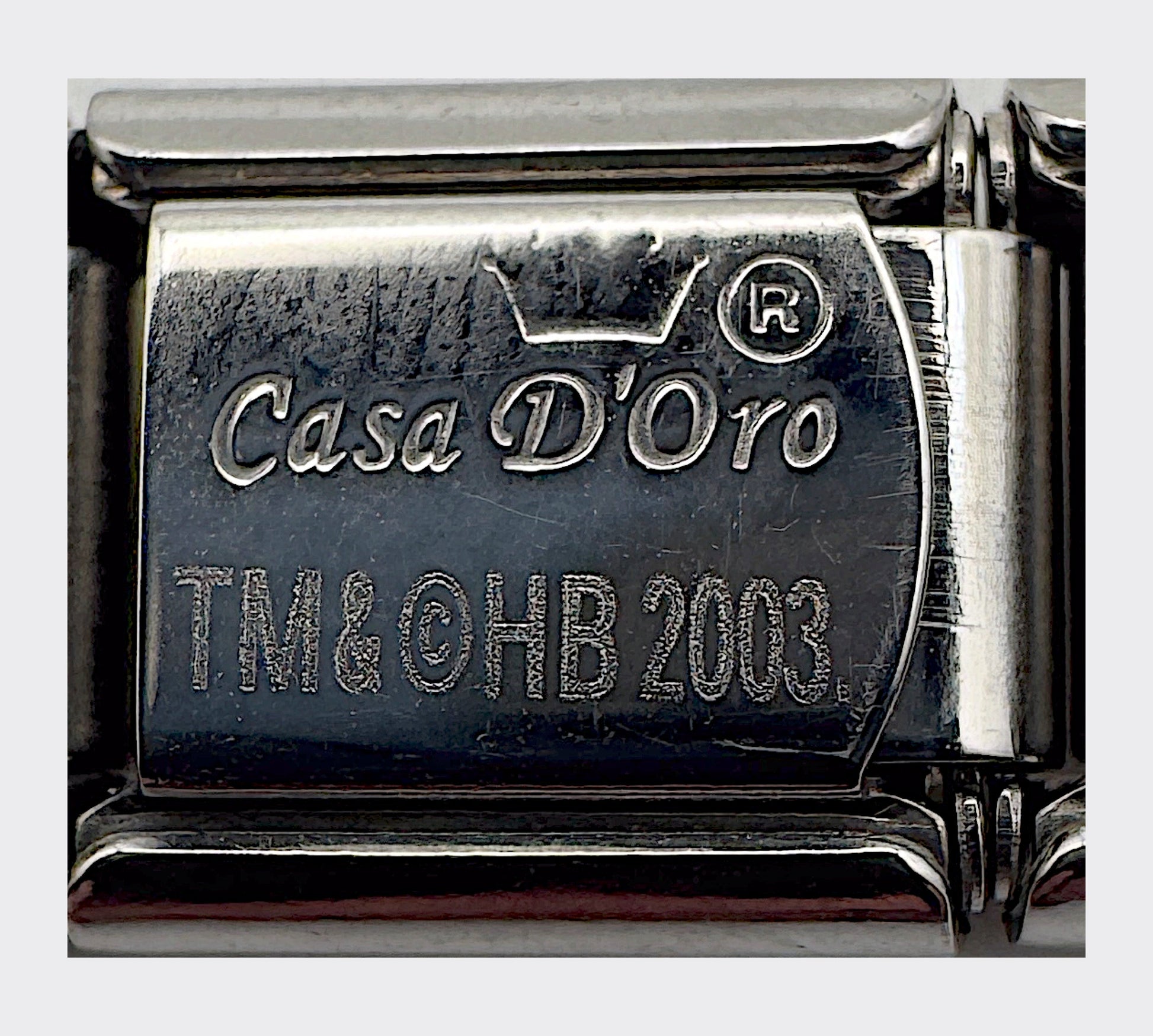 Backstamp for Vintage Casa d'Oro Flintstones Barney Rubble Italian Charm
