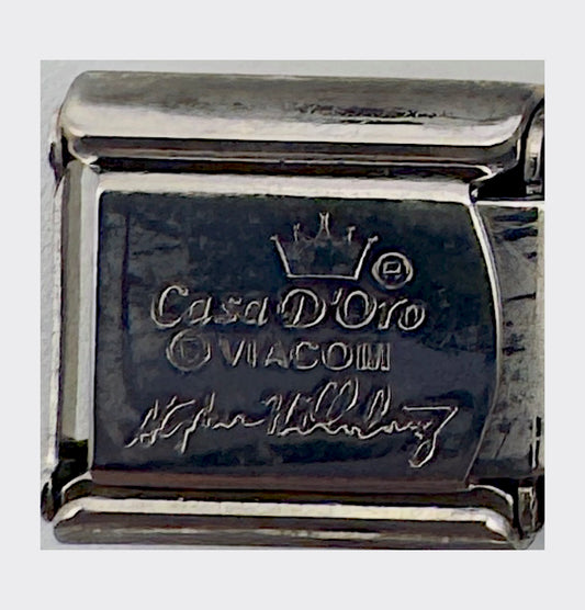 Vintage Casa d'Oro SpongeBob Squidward Italian Charm - back stamp