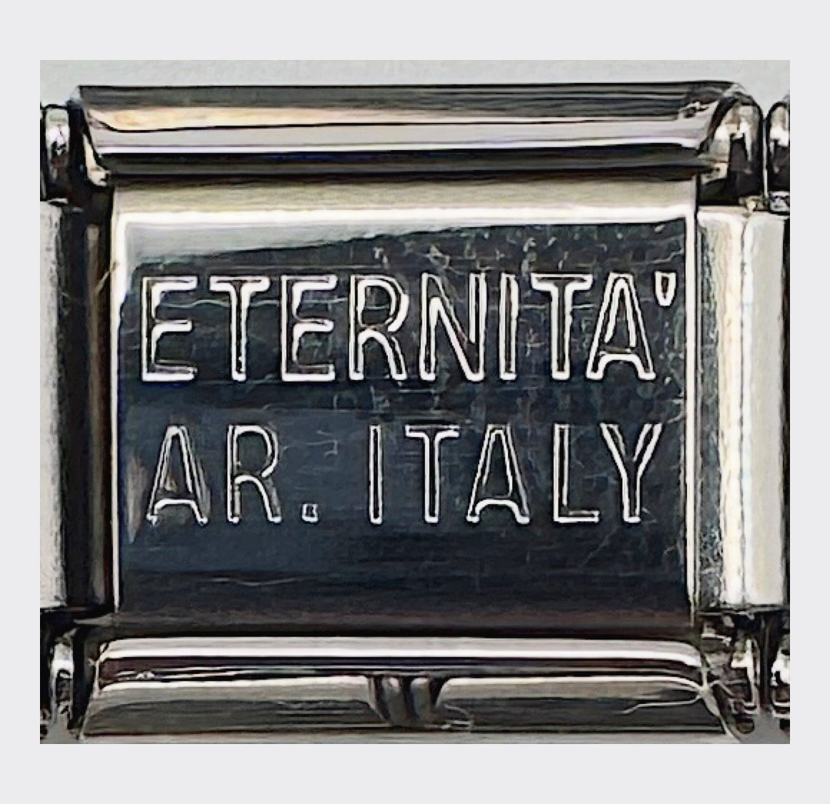 Vintage Eternita AR Italy Golden Gate Bridge Italian Charm - back stamp