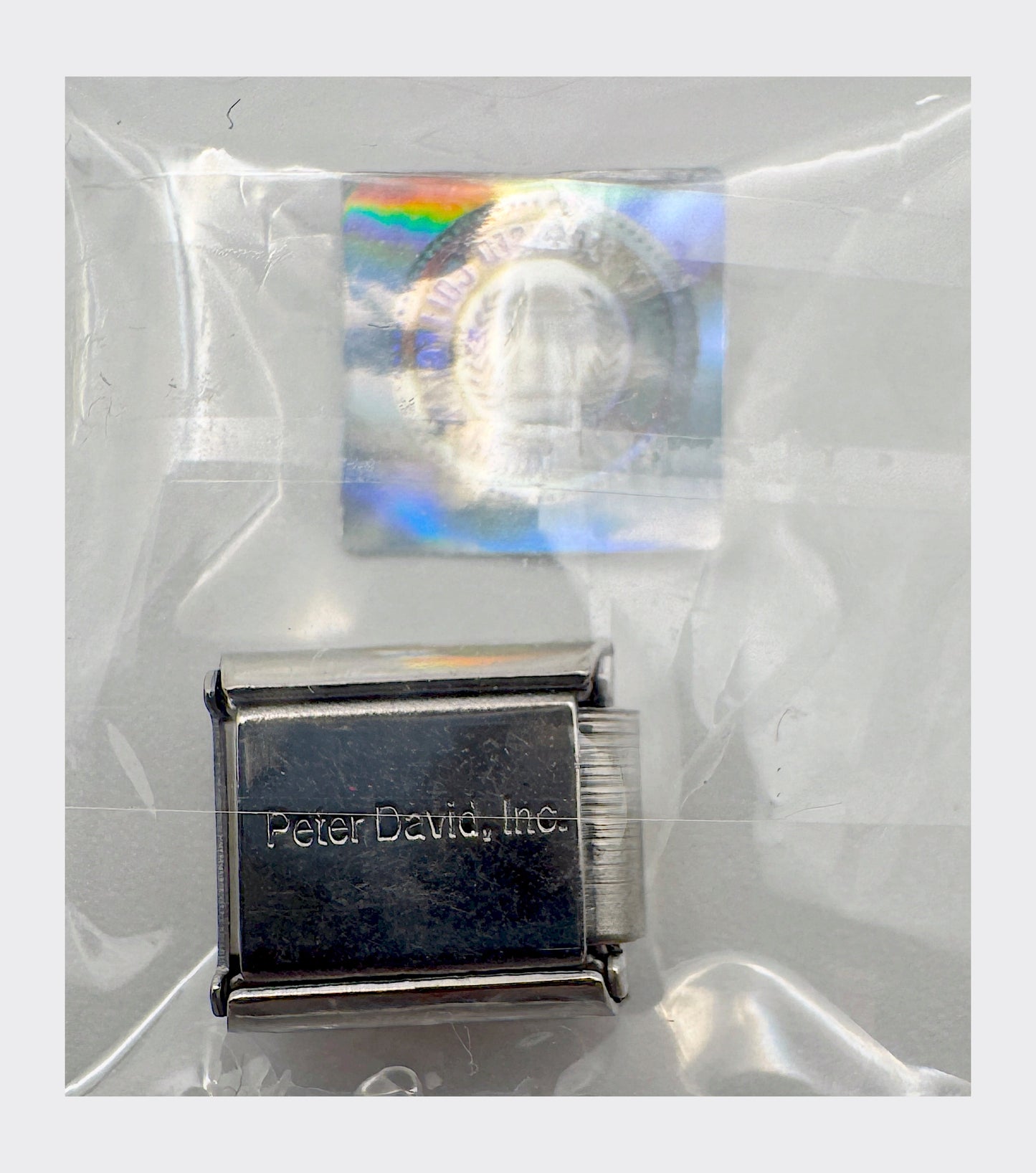 CLC / Peter David, Inc. backstamp with Collegiate Licensed Product hologram seal