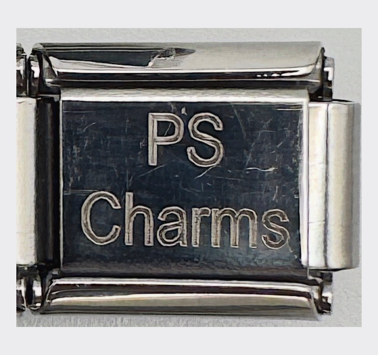 Vintage PS Charms Seashell Italian Charm - back stamp