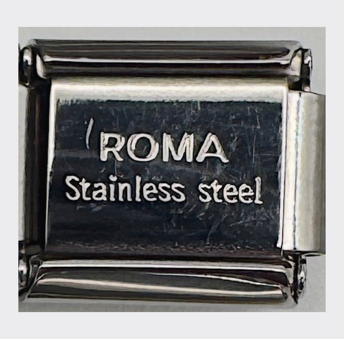 Vintage Roma Tropical Fish Italian Charm - back stamp