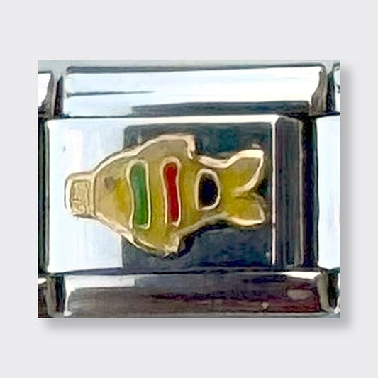 Tropical Fish pair Italian charm link