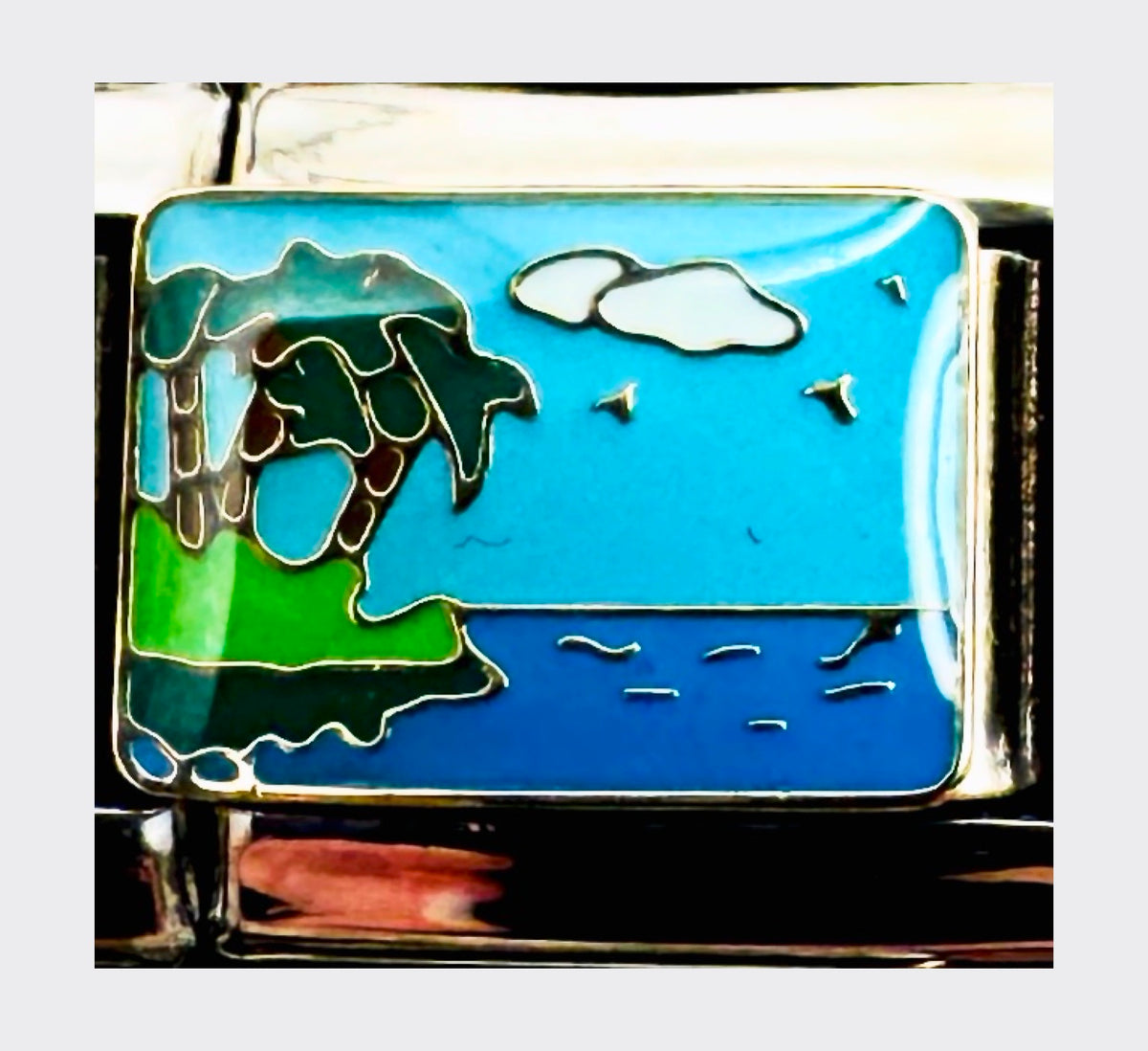 Tropical Island Scene Italian Charm