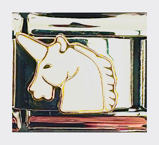 Unicorn Italian Charm (White)