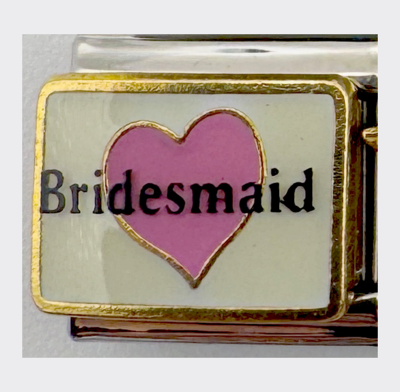 Vintage D'LinQ Bridesmaid Italian Charm, sealed in original packaging