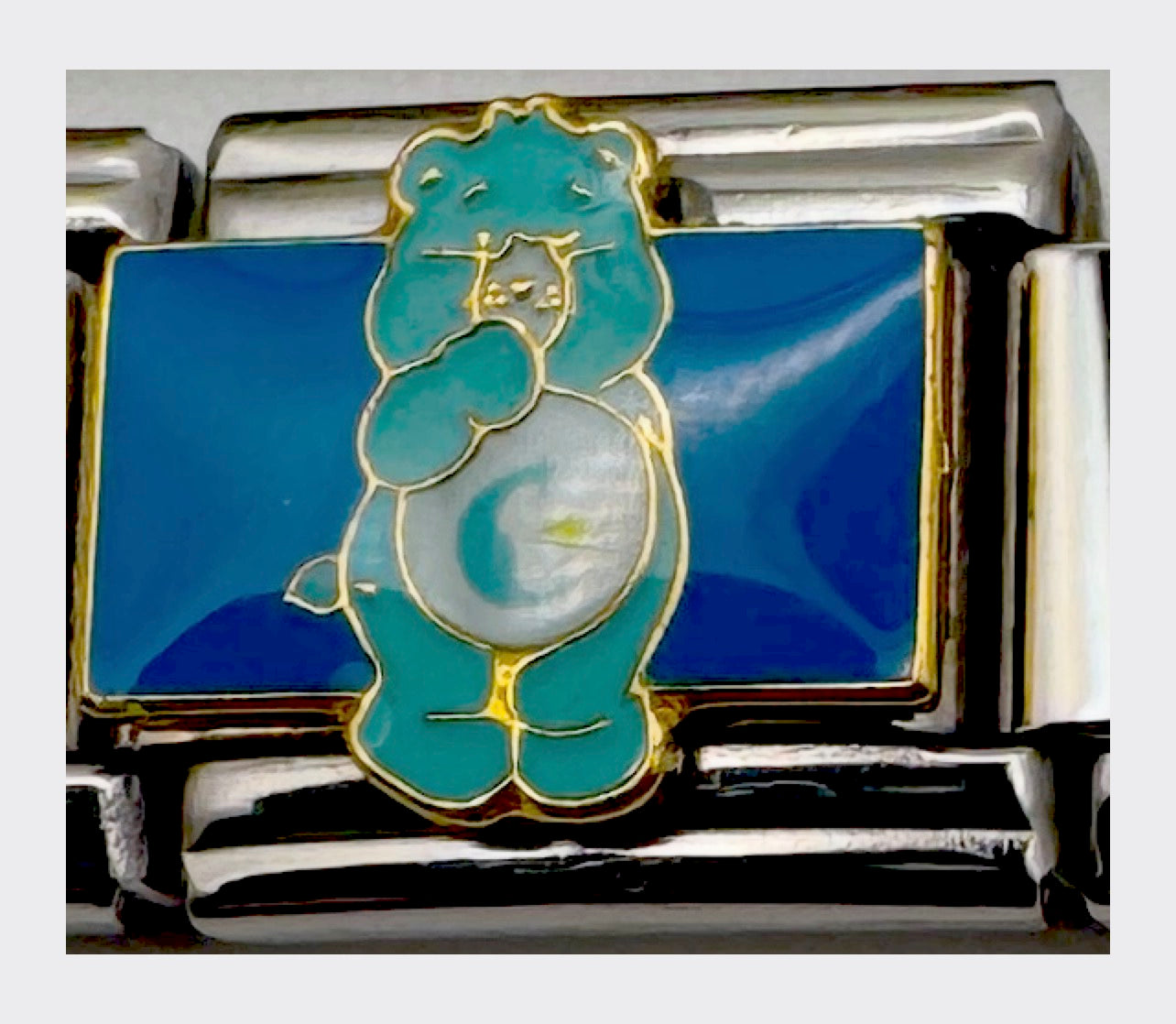 Vintage Casa d'Oro Care Bears Bedtime Bear Italian Charm, sealed in original packaging