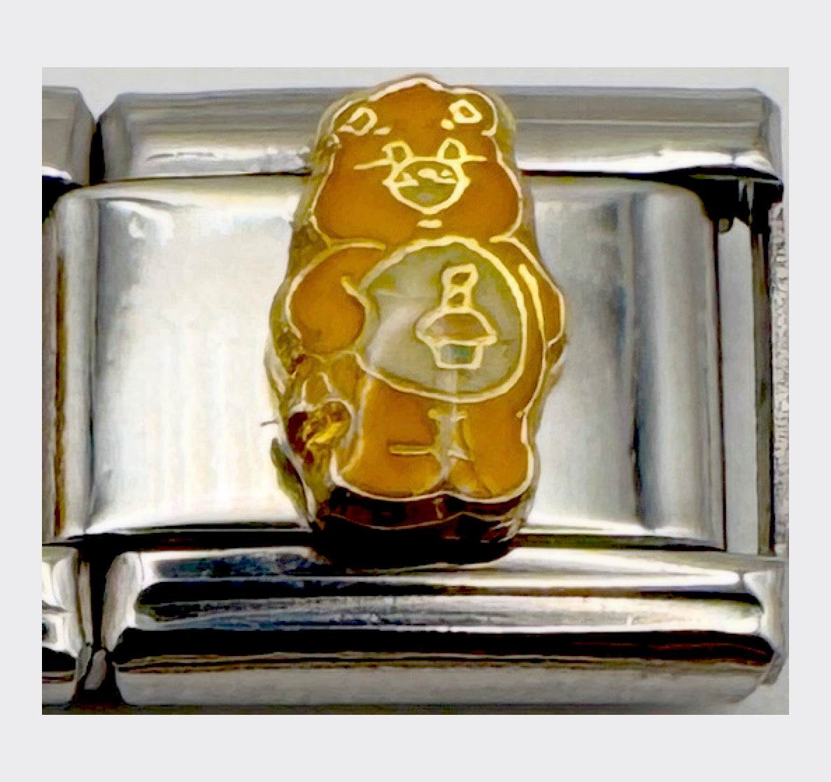 Vintage Casa d'Oro Care Bears Birthday Bear Italian Charm, sealed in original packaging