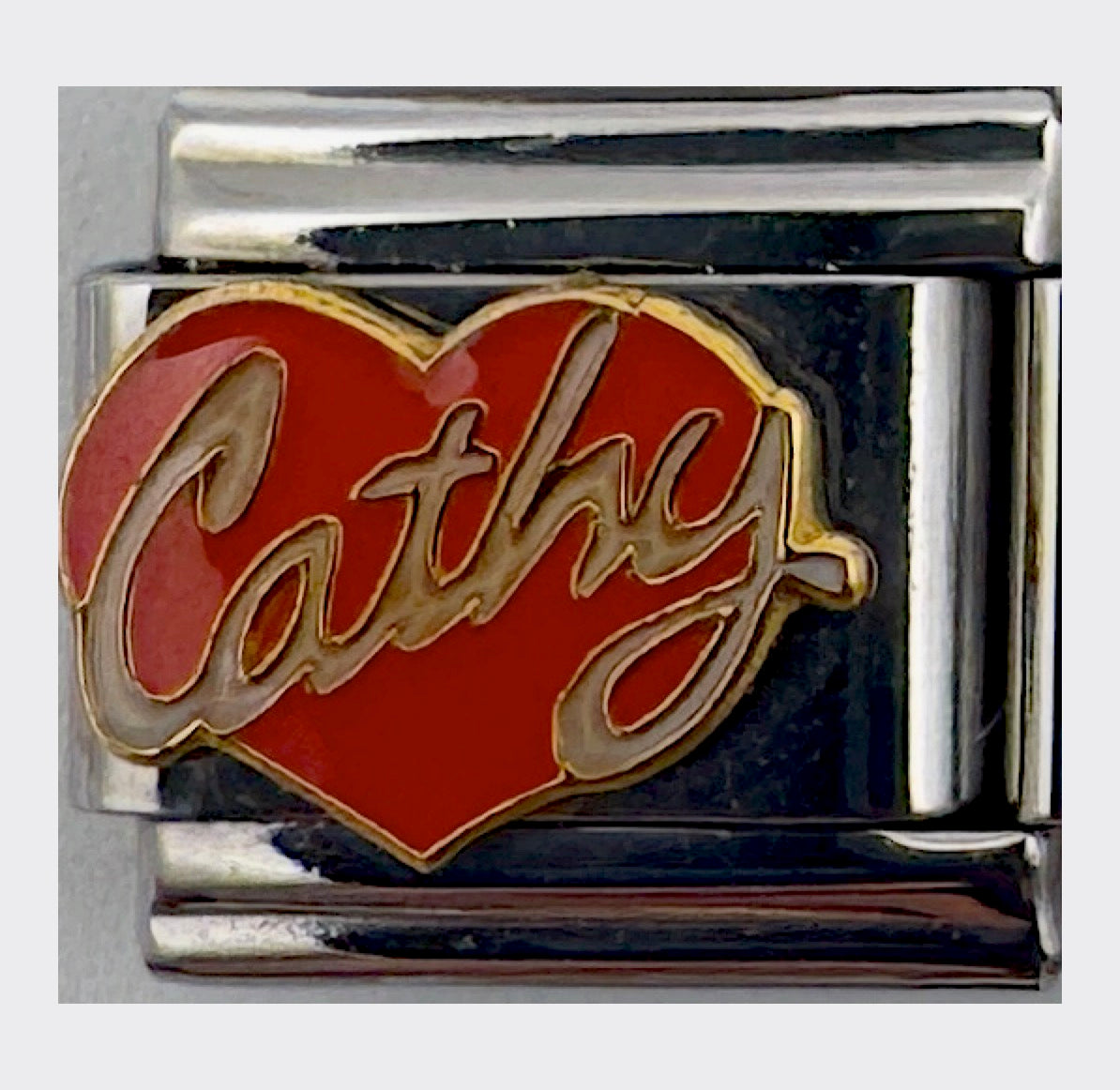 Vintage Casa d'Oro Cathy Heart Italian Charm