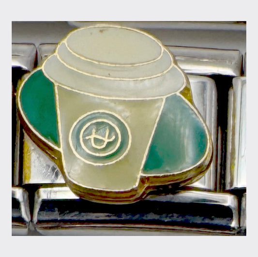 Vintage DLinq Coffee Cup (Green/White) Italian Charm