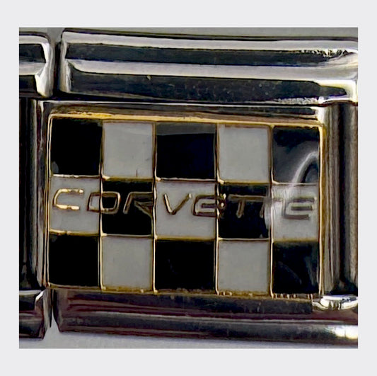 Vintage Casa d'Oro Corvette Checkered Italian Charm