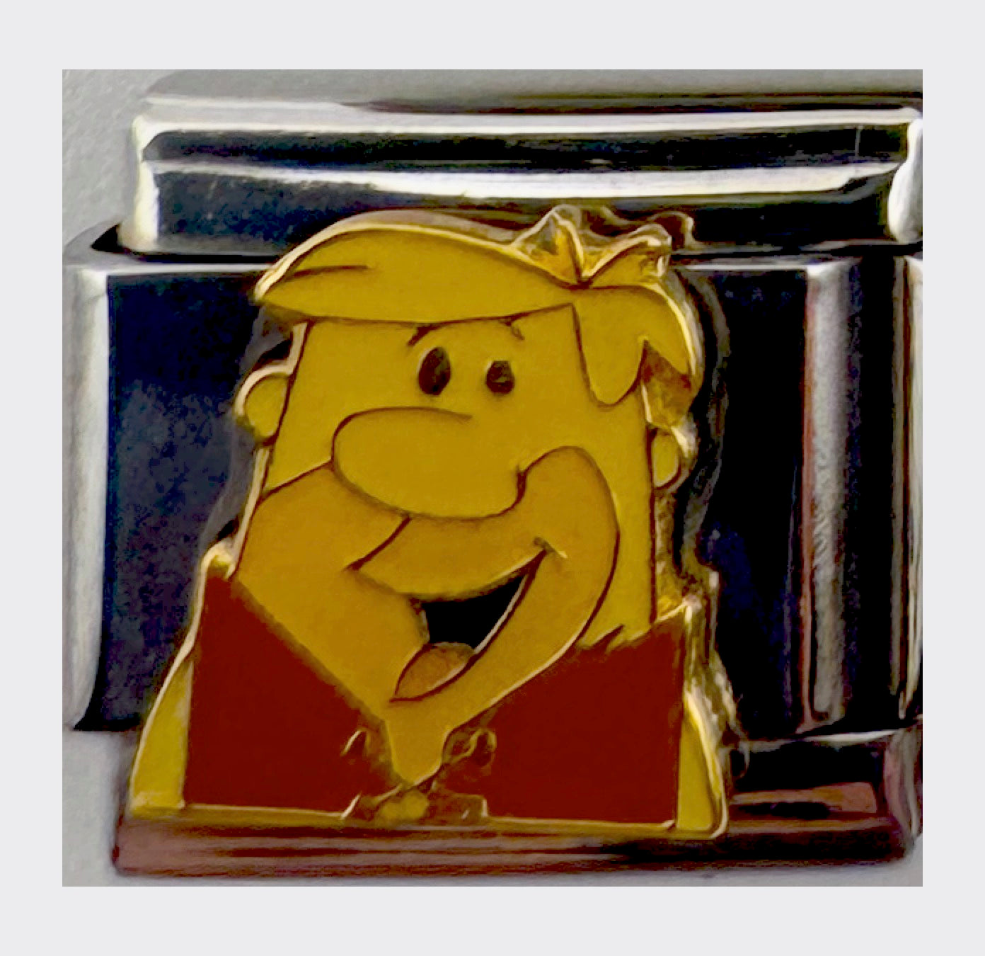 Vintage Casa d'Oro Flintstones Barney Rubble Italian Charm, sealed in original packaging