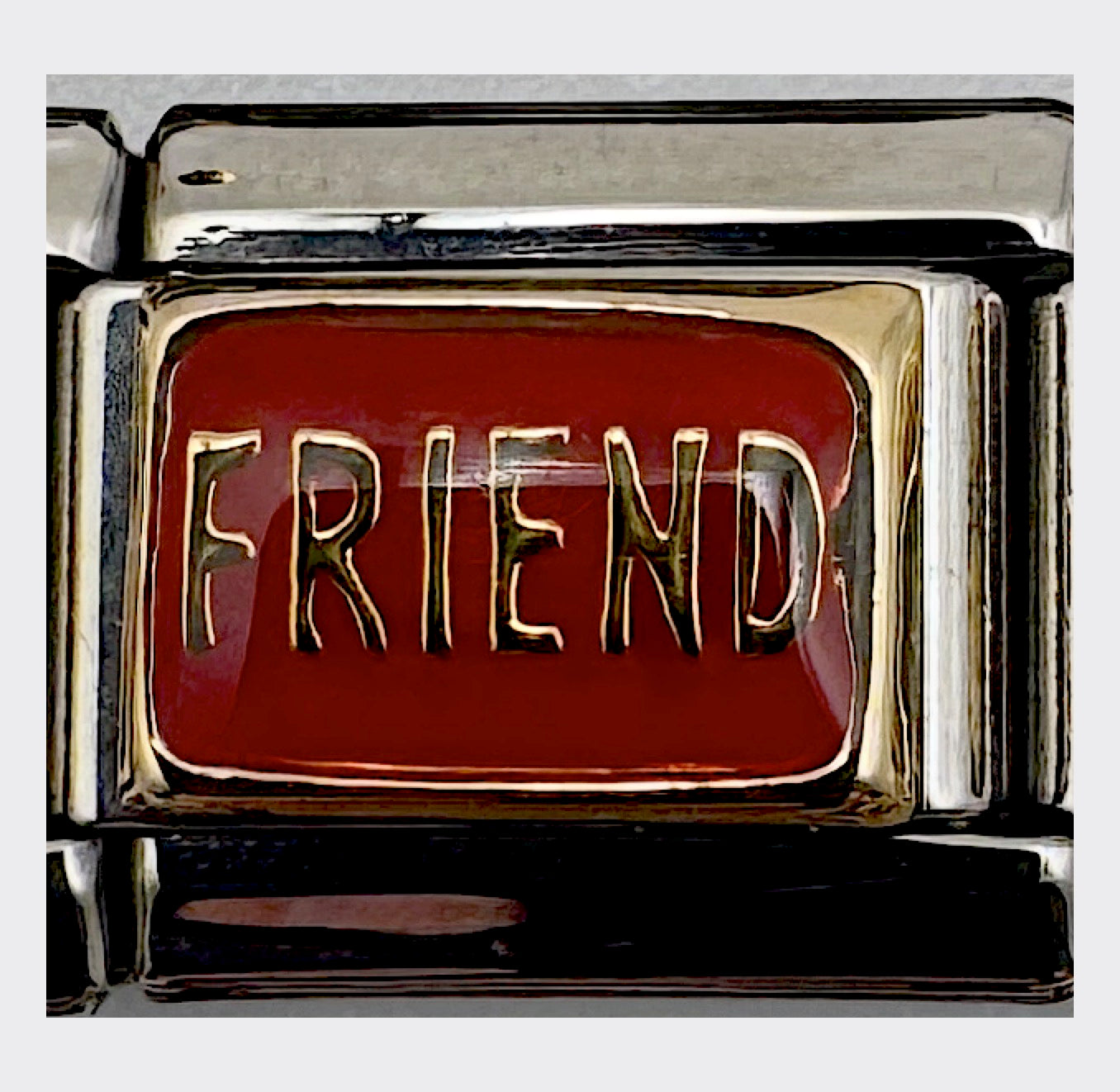 Vintage Unodomani Friend (Red) Italian Charm, sealed in original packaging