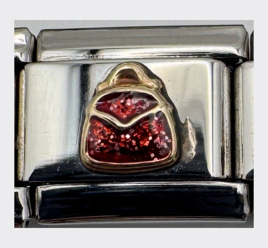 Vintage Unodomani Handbag Red Sparkle Italian Charm