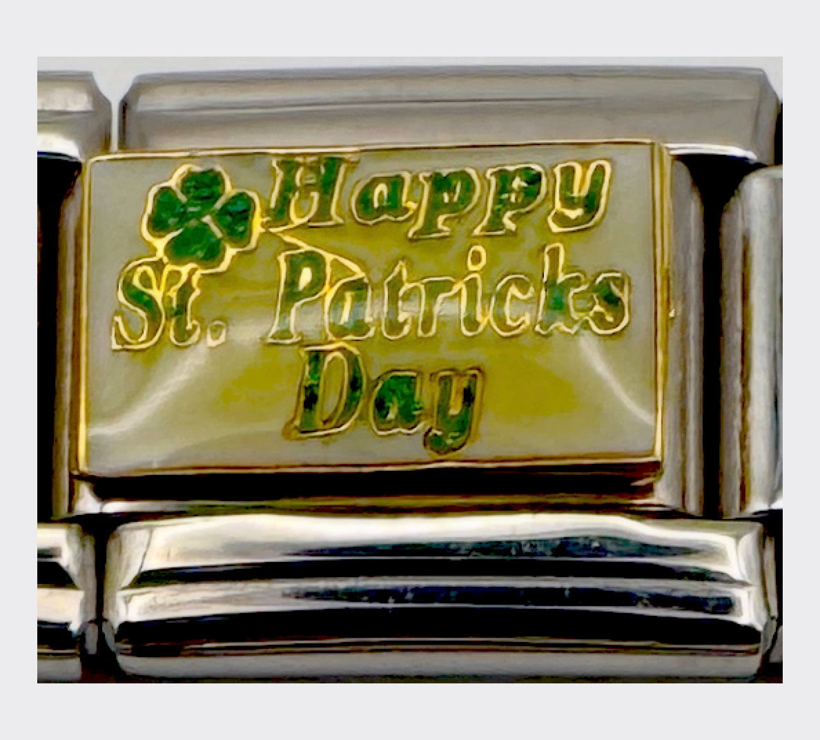 Vintage Casa d'Oro Happy St. Patrick's Day Italian Charm, sealed in original packaging