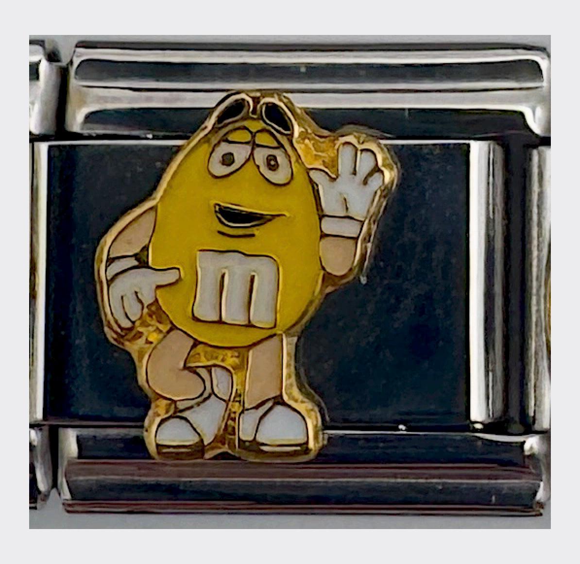 Vintage Casa d'Oro M&M Yellow Italian Charm