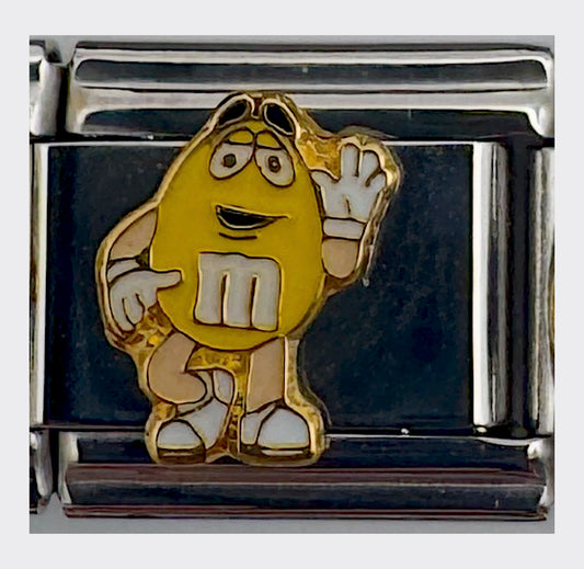 Vintage Casa d'Oro M&M Yellow Italian Charm